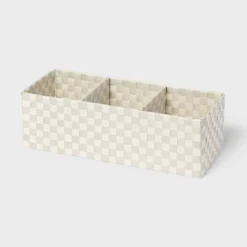 Woven Plastic 3 Compartment Bin - Brightroom™ -Daily Comfort Store GUEST fe659558 a8e3 4c0f 90c3 83c445cc2e70