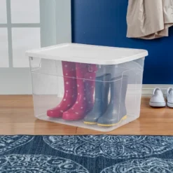 70qt Clear Storage Box With White Lid - Brightroom™ -Daily Comfort Store GUEST ffb54947 63f4 4e3a 87d5 725e3277fd23