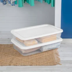 41qt Clear Under Bed Storage Box White - Brightroom™ -Daily Comfort Store GUEST ffc96e0c 771b 4228 b3ff ffbebe3d0466